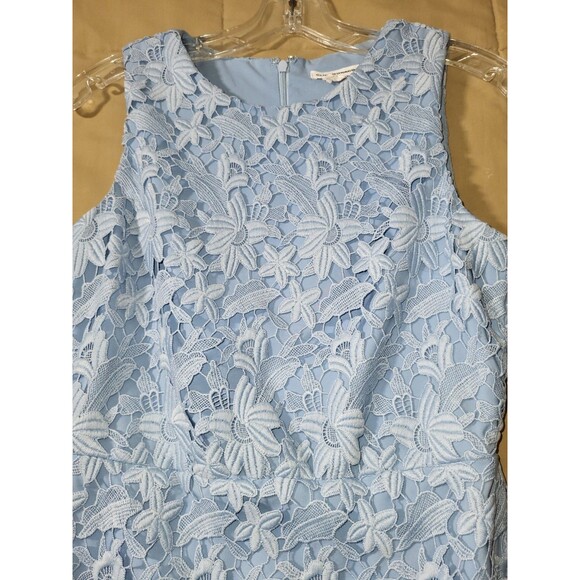 Club Monaco Blue Floral Crochet Overlay Lace Dress ✨Size: 0 - Picture 2 of 6